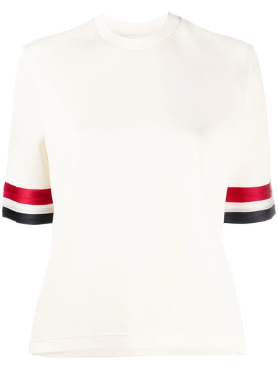 Thom Browne Stripe-detail T-shirt In White