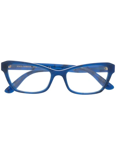 Dolce & Gabbana Cat-eye Glasses In Blau