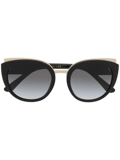 Dolce & Gabbana Round-frame Sunglasses In Black