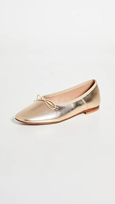 Mansur Gavriel Dream Ballerina Flats In Gold