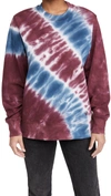 Tory Sport Tie-dyed Cotton-terry Sweatshirt In Cotton Pink/tory Navy Tie Dye