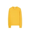 Tory Burch Cashmere Sweater With Sequins In Bright Jasmine Yellow