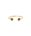 Tory Burch Kira Semiprecious Open Cuff In Tory Gold / Malachite