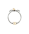 Tory Burch Embrace Ambition Braided Bracelet In Tory Gold / Black Multi