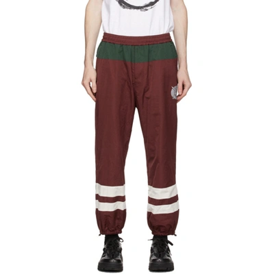 Undercover Burgundy & Green Graphic Lounge Pants In Bord Base