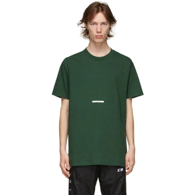 Saintwoods Ssense Exclusive Green Blurry Logo T-shirt In Forestgreen