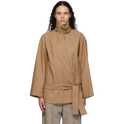 Lemaire Tan Vareuse Jacket In 308 Sienna