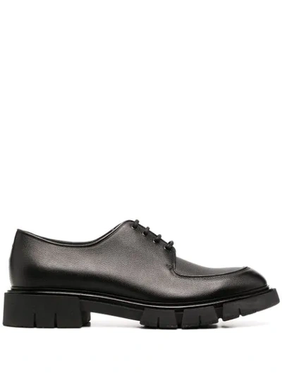 Fratelli Rossetti Ridged-sole Lace Up Shoes In Black