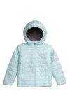 The North Face Kids' Mossbud Swirl Reversible Water Repellent Heatseeker(tm) Jacket In Starlight Blue