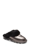 Ugg Genuine Shearling Slipper In Gunmetal Metallic Suede