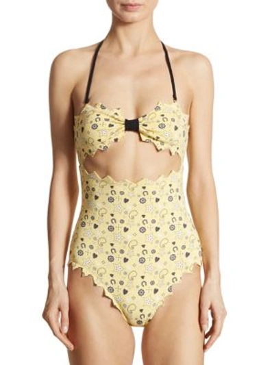 Marysia Maui Laser-trim One-piece Maillot In Banana Bandana