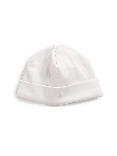 Polo Ralph Lauren Baby's Cotton Interlock Hat In White
