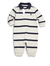Ralph Lauren Baby Boy's Cotton Rugby Coverall In Grey