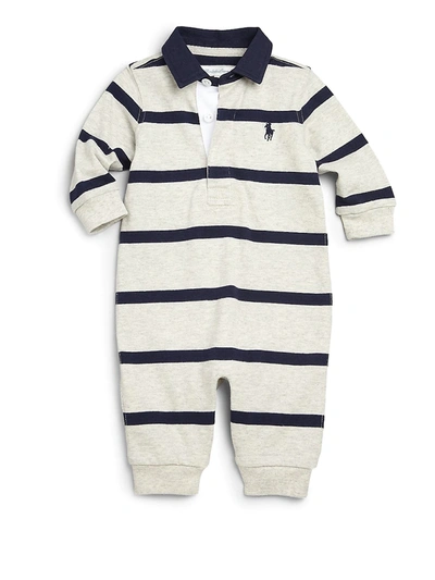 Polo Ralph Lauren Baby Boy's Cotton Rugby Coverall In Grey