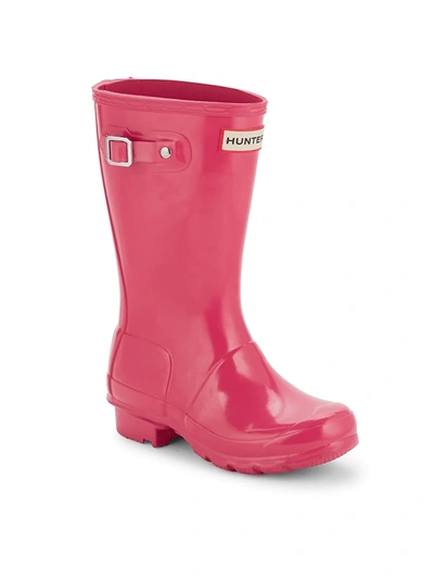Hunter Kid's Rain Boots In Bright Pink