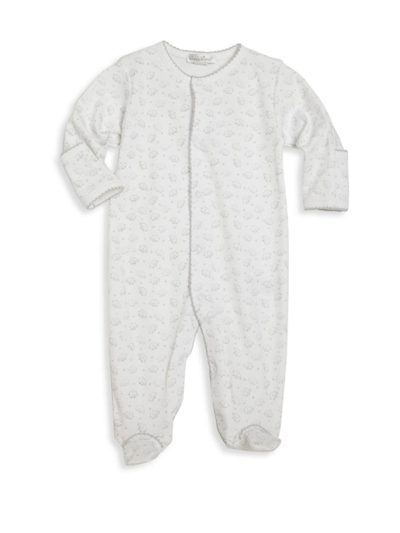 Kissy Kissy Baby's Ele-fun Printed Footie In Silver