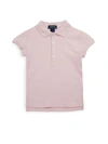 Polo Ralph Lauren Kids' Little Girl's & Girl's Stretch Cotton Polo Shirt In Hint Of Pink