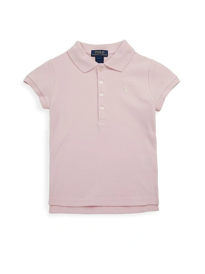 Ralph Lauren Kids' Little Girl's & Girl's Stretch Cotton Polo Shirt In Hint Of Pink