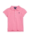 Ralph Lauren Kids' Little Girl's & Girl's Stretch Cotton Polo Shirt In Baja Pink