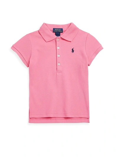 Polo Ralph Lauren Kids' Little Girl's & Girl's Stretch Cotton Polo Shirt In Pink
