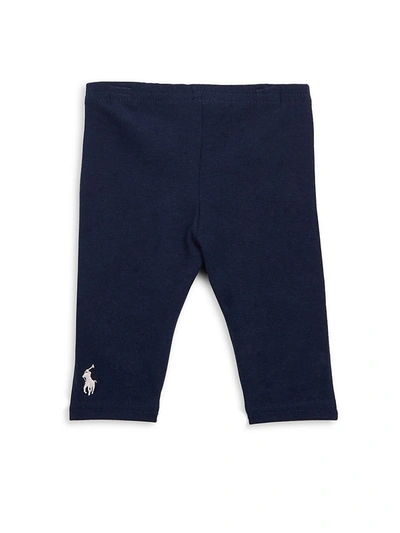 Ralph Lauren Baby Girl's Stretch Cotton Leggings In French Navy