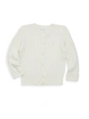 Ralph Lauren Baby Girl's Cable-knit Cotton Cardigan In Warm White