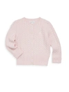 Ralph Lauren Baby Girl's Cable-knit Cotton Cardigan In Hint Of Pink