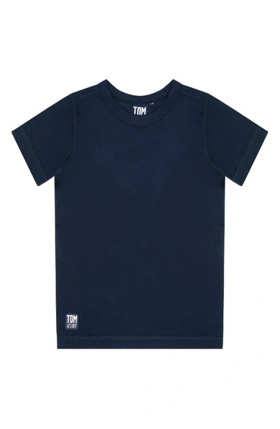 Tom & Teddy Kids' Little Boy's & Boy's Short Sleeve Rashguard In Deep Blue