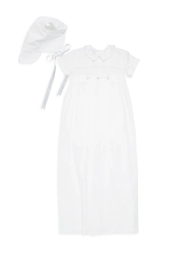 Kissy Kissy Baby Girl's 3-piece Convertible Christening Gown, Romper & Bonnet In White