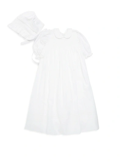 Kissy Kissy Baby Girl's Two-piece Gown & Hat Set In White