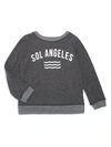 Sol Angeles Kids' Little Girl's & Girl's Waves Logo Sweatshirt In Black