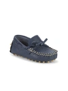 Elephantito Boys' Contrasting Stitching Driver Loafer - Baby In Navy