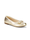 Elephantito Kids' Girl's Camille Ballerina Flats In Gold