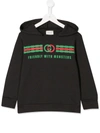 Gucci Kids' Little Boy's & Boy's Interlock G Hoodie In Dusty Dark Grey