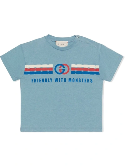 Gucci Baby's Friendly With Monsters T-shirt In Serenity