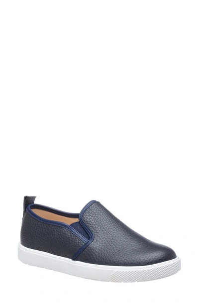 Elephantito Kids' Baby's, Little Boy's & Boy's Classic Slip-on Leather Sneakers In Textured Blue