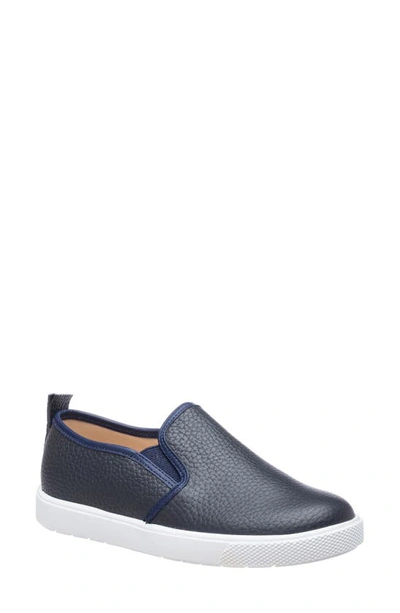 Elephantito Kids' Baby's, Little Boy's & Boy's Classic Slip-on Leather Trainers In Textured Blue