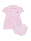 Ralph Lauren Baby Girl's 2-piece Oxford Shirtdress & Bloomers Set In Pink