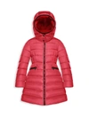 Moncler Kids' Little Girl's & Girl's Charpal Long Down Puffer Coat In Fuchsia