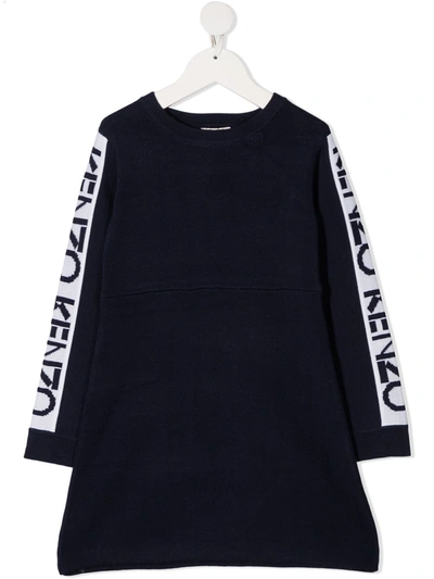 Kenzo Kids' Little Girl's & Girl's Logo Sweater Dress In Blue