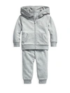 Polo Ralph Lauren Baby Boy's Atlantic Terry 2-piece Track Suit Set In Gray