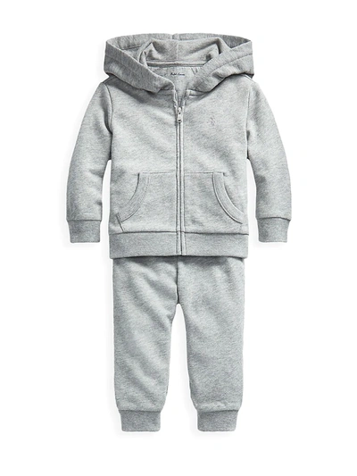 Polo Ralph Lauren Baby Boy's Atlantic Terry 2-piece Track Suit Set In Gray