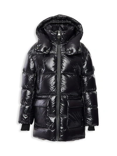 Mackage Little Kid's Lustrous Down Puffer Jacket In Black