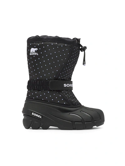 Sorel Kids' Flurry Weather Resistant Snow Boot In Black