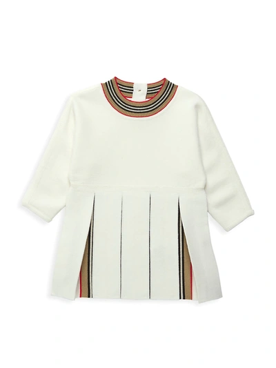 Burberry Kids' Baby's & Little Girl's Amelia Pleated Dress In White