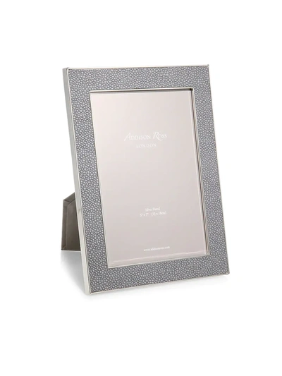 Addison Ross Grey Faux-shagreen Photo Frame In Size 5 X 7