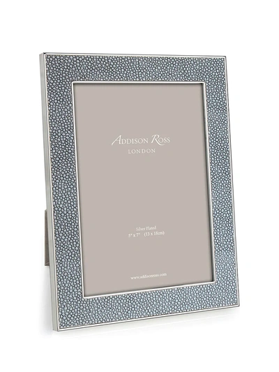 Addison Ross Grey Faux-shagreen Photo Frame In Size 8 X 10