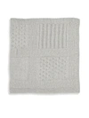 Elegant Baby Seed Knit Textured Blanket In Grey