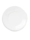 Vietri Lastra Linen American Dinner Plate In White