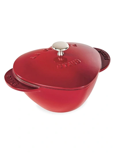 Staub 1.75-quart Heart Cocotte In Red